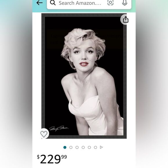 Marilyn Monroe Red Lips by Milton Greene on wood 19 x 15 EUC black & white w red - Picture 8 of 8
